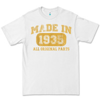 White Made in 1935 87th Birthday Gifts 87 Year old Birthday T-Shirt Premium Tee - longCreatives