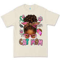 Bone Afro Messy Bun Cat Mom Premium Tee - texasbilliewilder