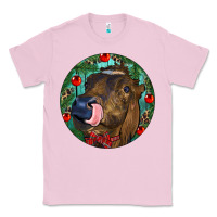 Bubblegum Pink Longhorn Cow Christmas Classic Tee - RanaPortraitStore