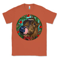 Copper Longhorn Cow Christmas Classic Tee - RanaPortraitStore