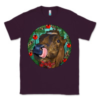 Plum Longhorn Cow Christmas Classic Tee - RanaPortraitStore
