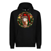 Black Longhorn Cow Christmas Premium Hoodie - RanaPortraitStore