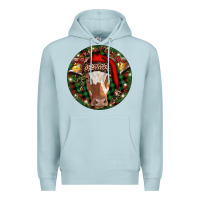 Blue Mist Longhorn Cow Christmas Premium Hoodie - RanaPortraitStore