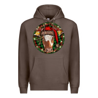 Coffee Longhorn Cow Christmas Premium Hoodie - RanaPortraitStore
