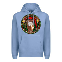 Colony Blue Longhorn Cow Christmas Premium Hoodie - RanaPortraitStore
