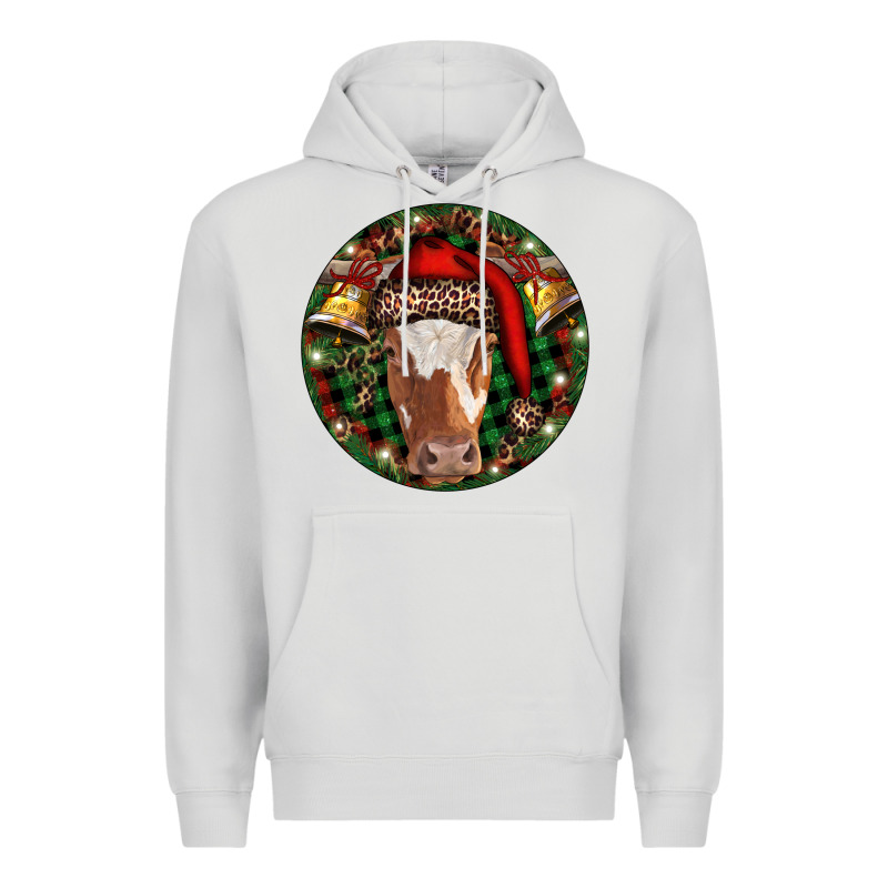 Longhorn Cow Christmas Premium Hoodie by RanaPortraitStore | Teevron