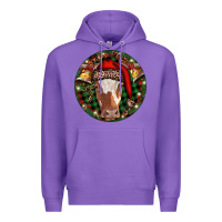 Purple Longhorn Cow Christmas Premium Hoodie - RanaPortraitStore