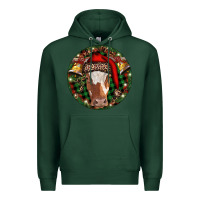 Sports Green Longhorn Cow Christmas Premium Hoodie - RanaPortraitStore
