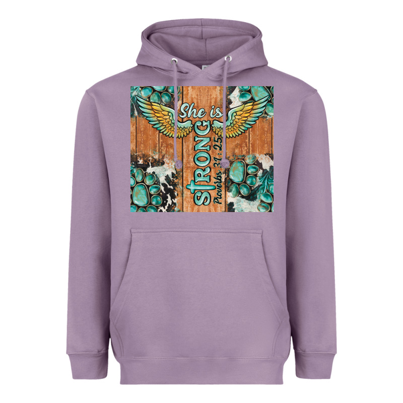 She Is Strong Tumbler Heavyweight Hoodie by BarkalooDesign | Teevron