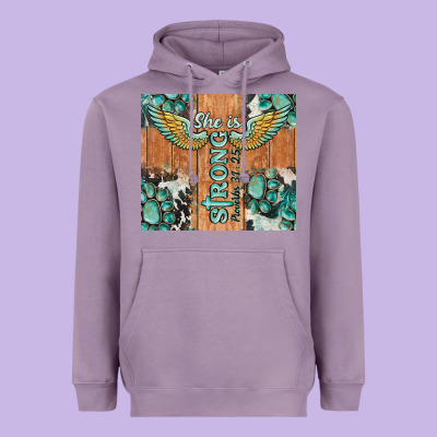 She Is Strong Tumbler Heavyweight Hoodie Designed By Barkaloodesign
