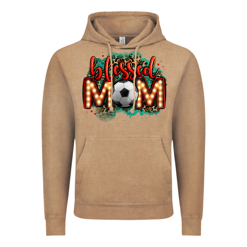 Blessed Soccer Mom Lightbulb Letters Vintage Hoodie by OliviaCreatesArt | Teevron