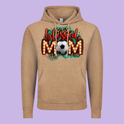Blessed Soccer Mom Lightbulb Letters Vintage Hoodie Designed By Oliviacreatesart