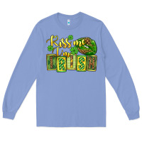 Colony Blue St. Patrick's Kiss me i am irish Long Sleeve Tee - OliviaCreatesArt