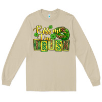 Mushroom St. Patrick's Kiss me i am irish Long Sleeve Tee - OliviaCreatesArt