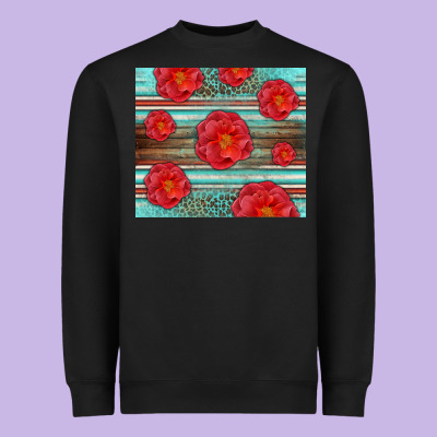 Western Roses Heavyweight Sweatshirt Designed By Lillyallendesigns