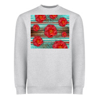 Heather Grey Western Roses Heavyweight Sweatshirt - LillyAllenDesigns