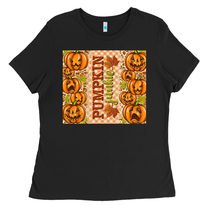 Fall Pumpkin Junkie Ladies Tee by texasbilliewilder | Teevron
