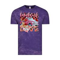 Cloud Purple Loads of love Valentine's Day truck Vintage Tee - HowdyJamesFarm