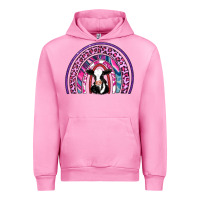 Fuchsia Pink rainbow cow Urban Hoodie - AdoDesignShop