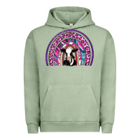 Pigment Oil Green rainbow cow Urban Hoodie - AdoDesignShop