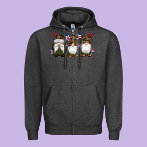 Military Gnomes Star Zipper Hoodie Designed By Artiststas
