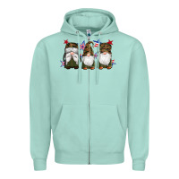 Seafoam military gnomes star Zipper Hoodie - Artiststas