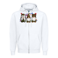 White military gnomes star Zipper Hoodie - Artiststas