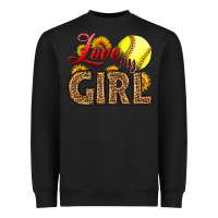 Black Love My Girl Softball Heavyweight Sweatshirt - LillyAllenDesigns