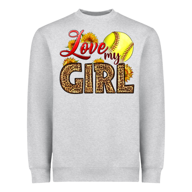 Love My Girl Softball Heavyweight Sweatshirt by LillyAllenDesigns | Teevron