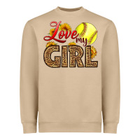 Mushroom Love My Girl Softball Heavyweight Sweatshirt - LillyAllenDesigns