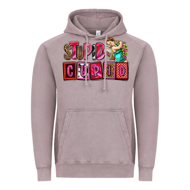 Stupid Cupid With Cupid Olivia Vintage Hoodie by OliviaCreatesArt | Teevron