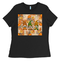 Black Fall with Gnomes Ladies Tee - texasbilliewilder