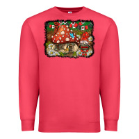 Cardinal welcome ladybug gnome background Premium Sweatshirt - BarkalooDesign