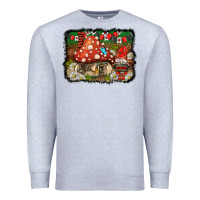 Heather Grey welcome ladybug gnome background Premium Sweatshirt - BarkalooDesign