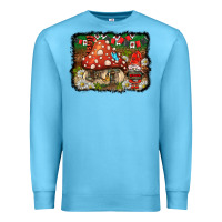 Ocean Blue welcome ladybug gnome background Premium Sweatshirt - BarkalooDesign