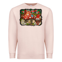 Pale Pink welcome ladybug gnome background Premium Sweatshirt - BarkalooDesign