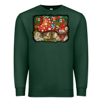 Sports Green welcome ladybug gnome background Premium Sweatshirt - BarkalooDesign