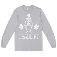 Moon Dust deadlift funny halloween skeleton weight lifting workout Long Sleeve Tee - longCreatives