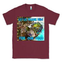 Burgundy let us thank hım for our food Classic Tee - TumblerDesignByShophia