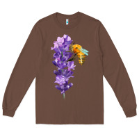 Chestnut honey bee with lavender fa element Long Sleeve Tee - FaDigitalArtStudio