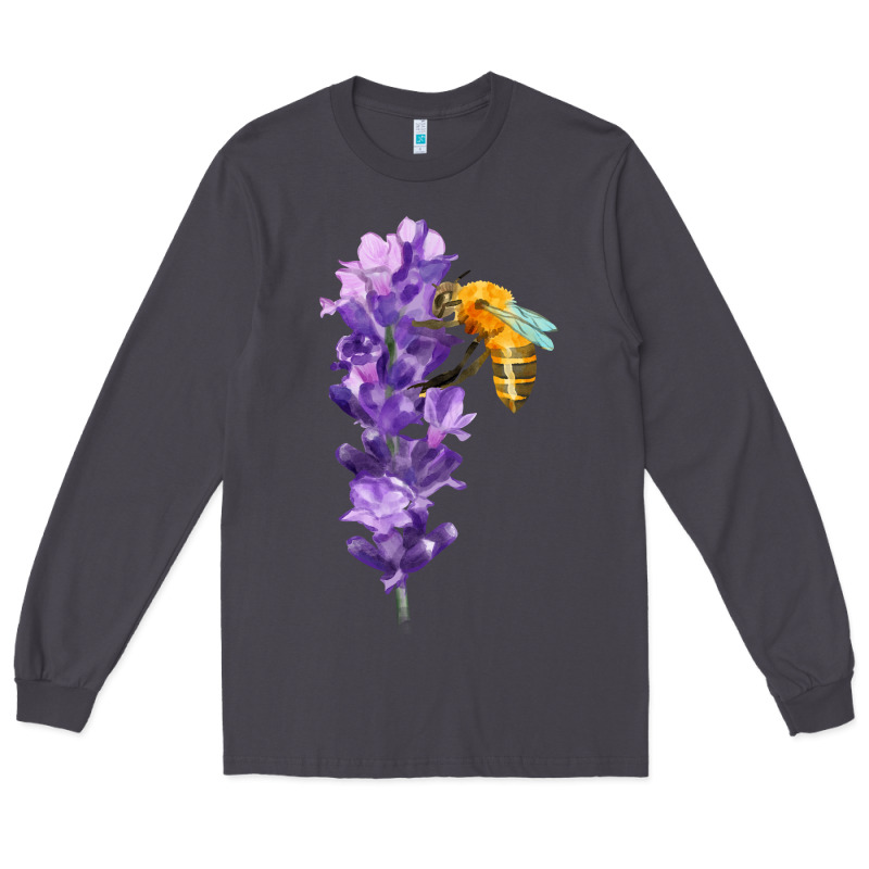 Honey Bee With Lavender Fa Element Long Sleeve Tee by FaDigitalArtStudio | Teevron