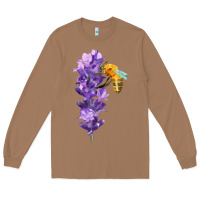 Toasted Coconut honey bee with lavender fa element Long Sleeve Tee - FaDigitalArtStudio