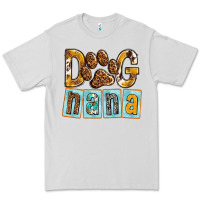 Dove Grey Dog Nana with Paw Premium Tee - texasbilliewilder