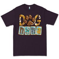 Plum Dog Nana with Paw Premium Tee - texasbilliewilder