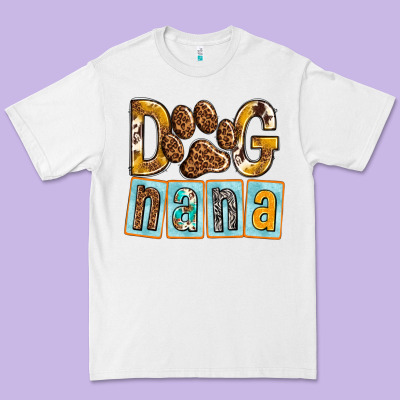 Dog Nana With Paw Premium Tee Designed By Texasbilliewilder