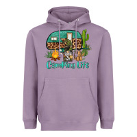 Lavender camping life caravan and gnome Heavyweight Hoodie - BarkalooDesign