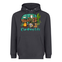 Smoke camping life caravan and gnome Heavyweight Hoodie - BarkalooDesign