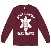 Burgundy Oahu Hawaii North Shore Surf Beach Surfing Surfer Gift Long Sleeve Tee - longCreatives