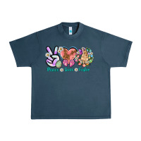 Midnight Navy Peace love Easter Day Urban Heavy Tee - HowdyJamesFarm