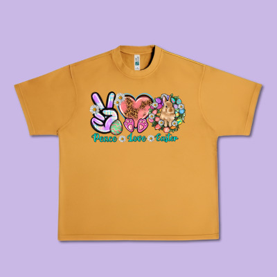 Peace Love Easter Day Urban Heavy Tee Designed By Howdyjamesfarm